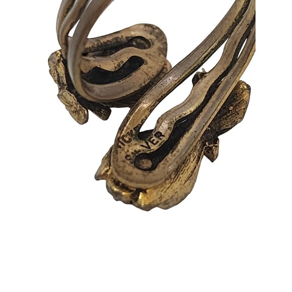 Vintage Signed Nickel Silver Bypass Ring (A4477) - Picture 5 of 5